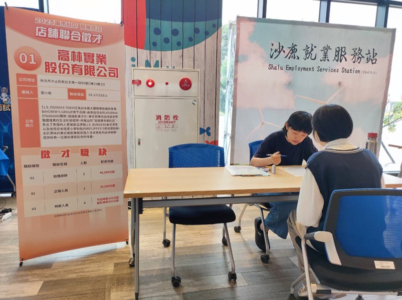 三井店舖商與求職民眾面試情形