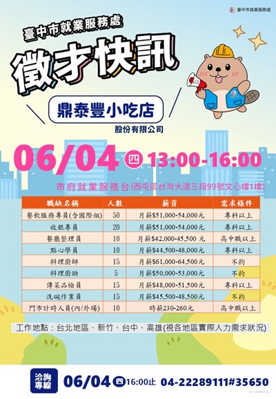 鼎泰豐0604單徵海報