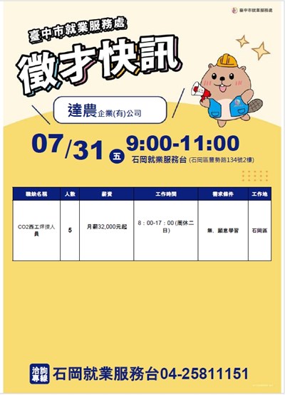 0731達農企業單徵DM