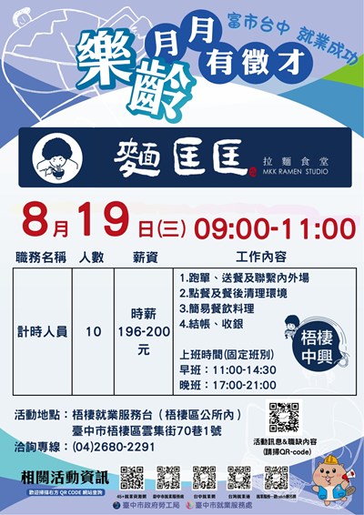 海報-麵匡匡梧棲中興店-1150819梧棲台