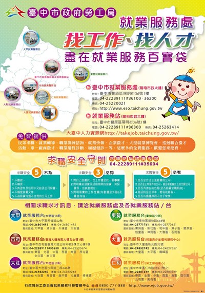 把握就業機會別錯過-臺中市政府豐原地區聯合徵才活動等您來
